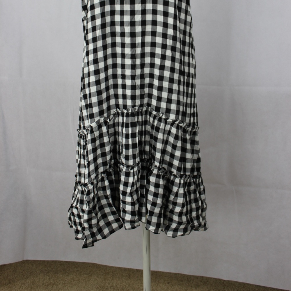 Karen Kane Kingham Ruffle Hem Dress M - Picture 8 of 8